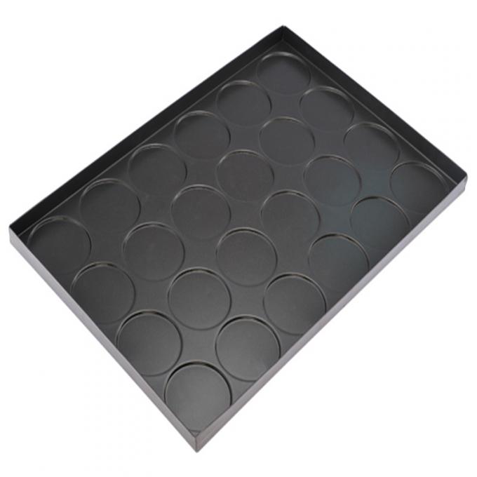 Rk Bakeware China-42445 Glazed Aluminized Steel 24 Mold 2.82 Oz. Clustered Hamburger Bun / Muffin Top / Cookie Pan