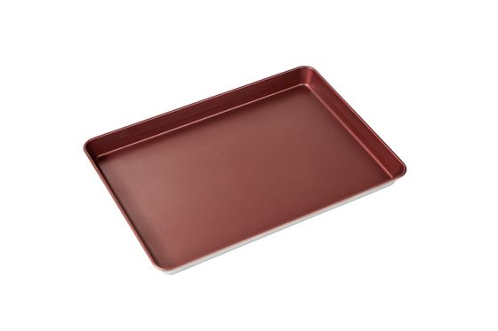 LFGBはアルミニウムで処理された鋼鉄耐熱の深皿冷却の棚セットのパン屋のオーブン用の天板鍋の調理を証明した