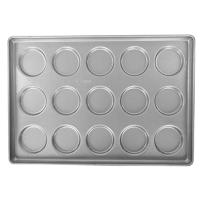 RK Bakeware中国は3インチAluminumizedの鋼鉄ハンバーガー パン鍋の焼ける皿を艶をかけた