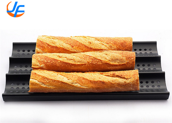 RK Bakeware 中国 食品サービス ゴールド ノンスティック アルミ バゲット ベーキング トレイ