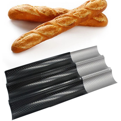 RK Bakeware 中国 食品サービス NSF 孔付き3スロット型 バゲット 焼き皿 フランスパンパン