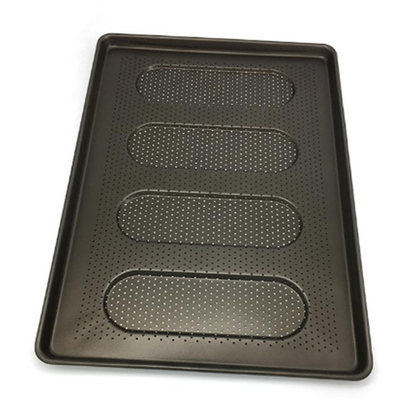 RK Bakeware China Foodservice NSF 4.5 インチ 5 インチ ノンスティック バーガーパンとホットドッグパンパン トレイ