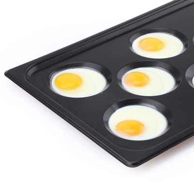 Rk Bakeware China-Gastronorm Gn 1/1 アルミニウム ノンスティックベーキングトレイ 530X325mm 8つの卵の模具